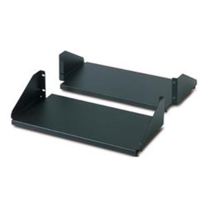 Netshelter Double Sided Fixed Shelf For 2 Post Rack 250 Lbs Black