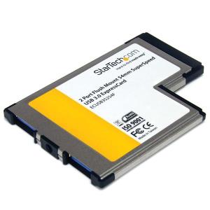 Flush Mount Expresscard Superspeed USB 3 Card Adapter 2port